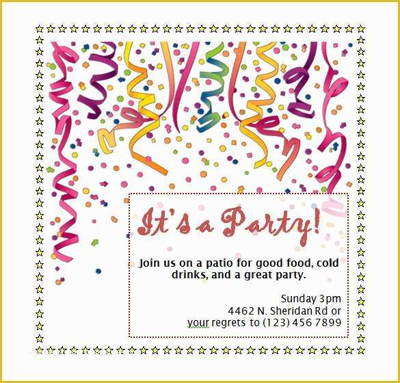 80's theme Party Invitation Templates Free Of 50 Microsoft Invitation Templates Free Samples