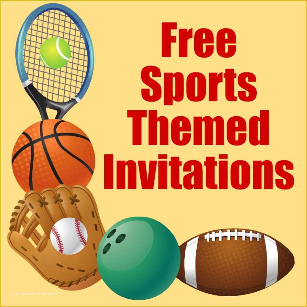 80's theme Party Invitation Templates Free Of Free Printable Sports Birthday Party Invitations Templates