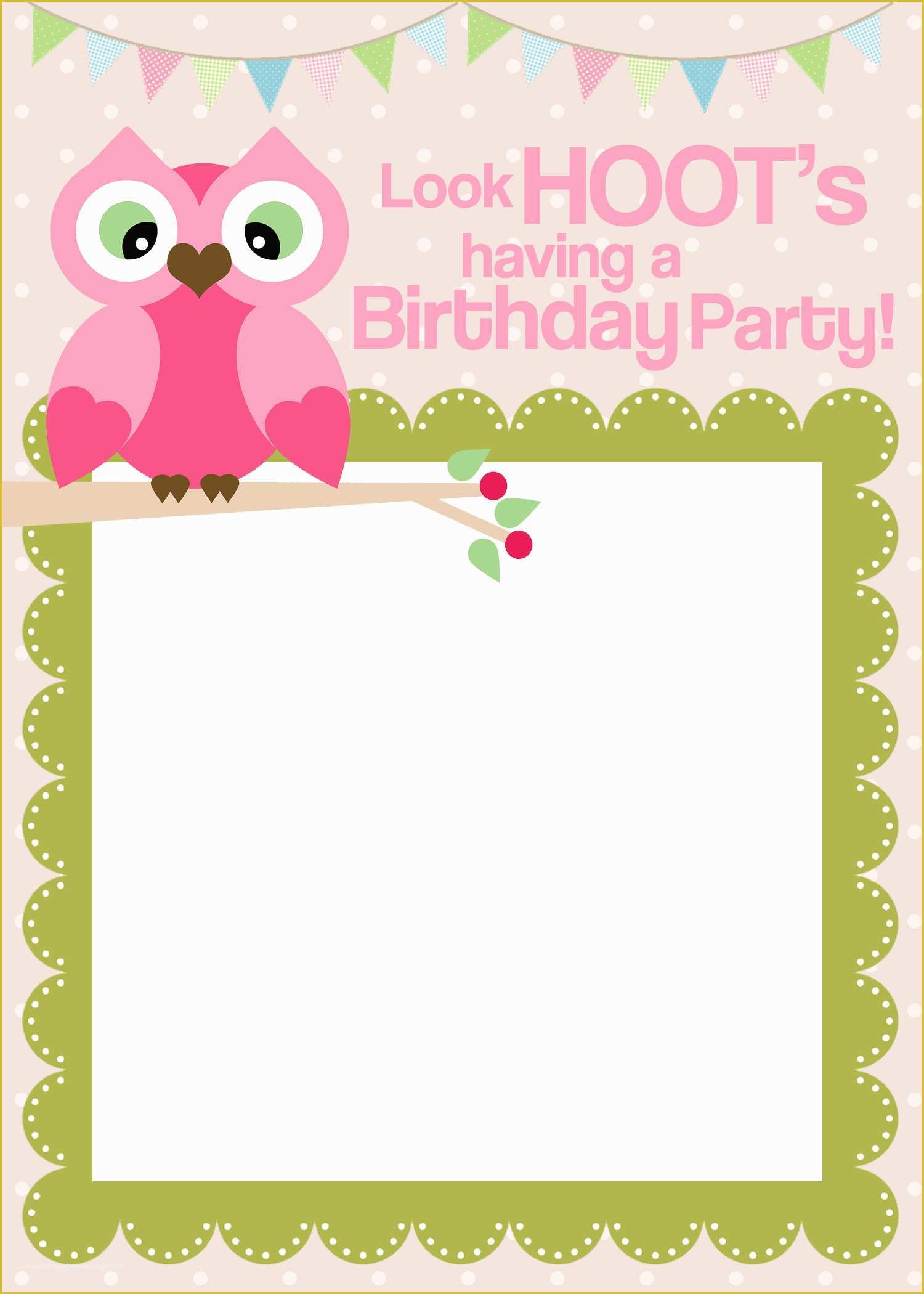 80's theme Party Invitation Templates Free Of Owl Birthday Party with Free Printables How to Nest for