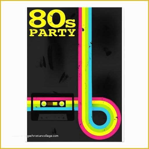 80s Party Invitations Template Free Of 25 Best Ideas About 1980s Party Invitations On Pinterest