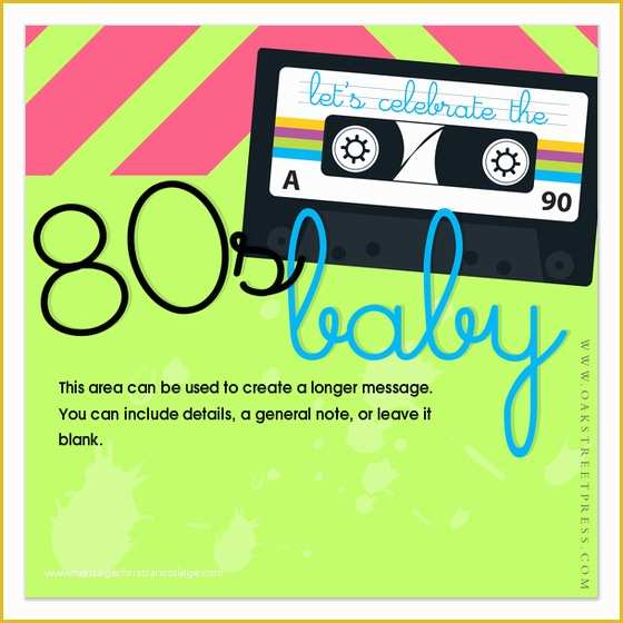80s Party Invitations Template Free Of 80s Party Invitations Template Free
