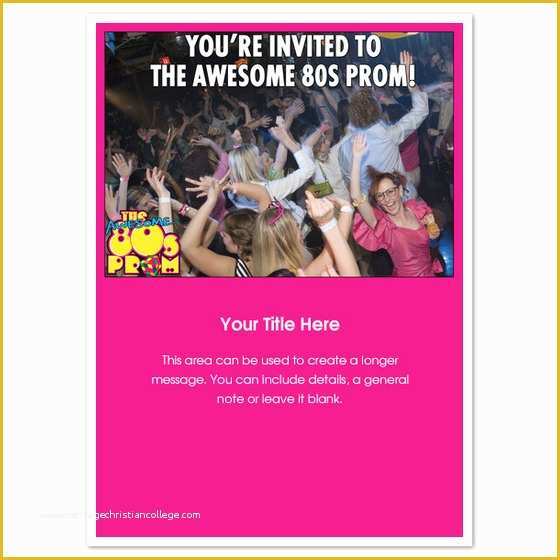 80s Party Invitations Template Free Of Awesome 80 S Prom Party Invitations & Cards On Pingg