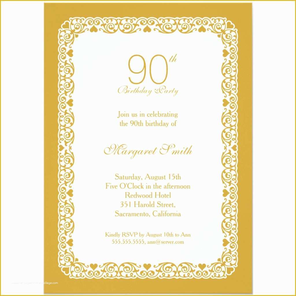 90th Birthday Party Invitations Templates Free Of 90th Birthday Party Invitations Templates Free – Happy