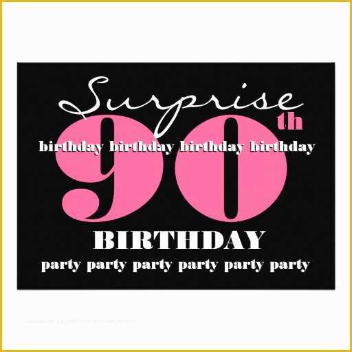 90th Birthday Party Invitations Templates Free Of 90th Surprise Birthday Party Invitation Template