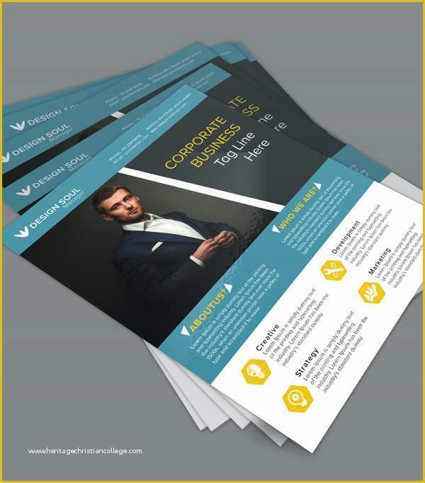 A4 Size Brochure Templates Psd Free Download Of Free Corporate Business Flyer Psd Template