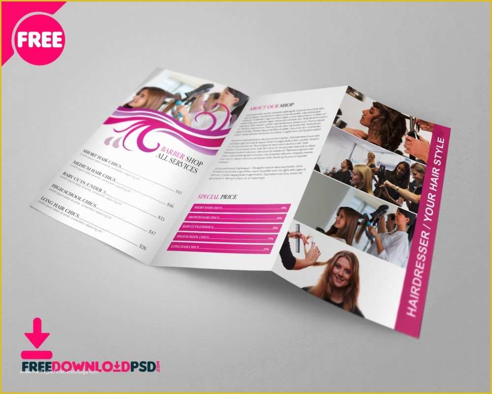 A5 Size Brochure Templates Psd Free Download Of Free Barber Shop Tri Fold Psd Brochure Template Download