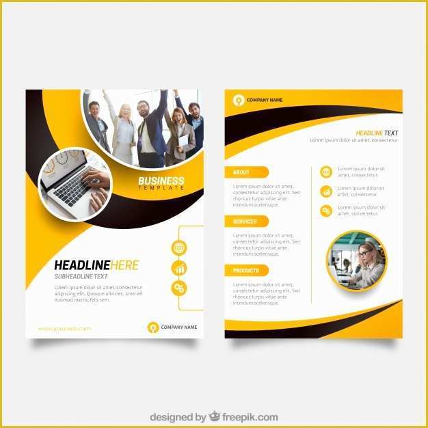 A5 Size Brochure Templates Psd Free Download Of Yellow and Black Business Flyer Template Vector
