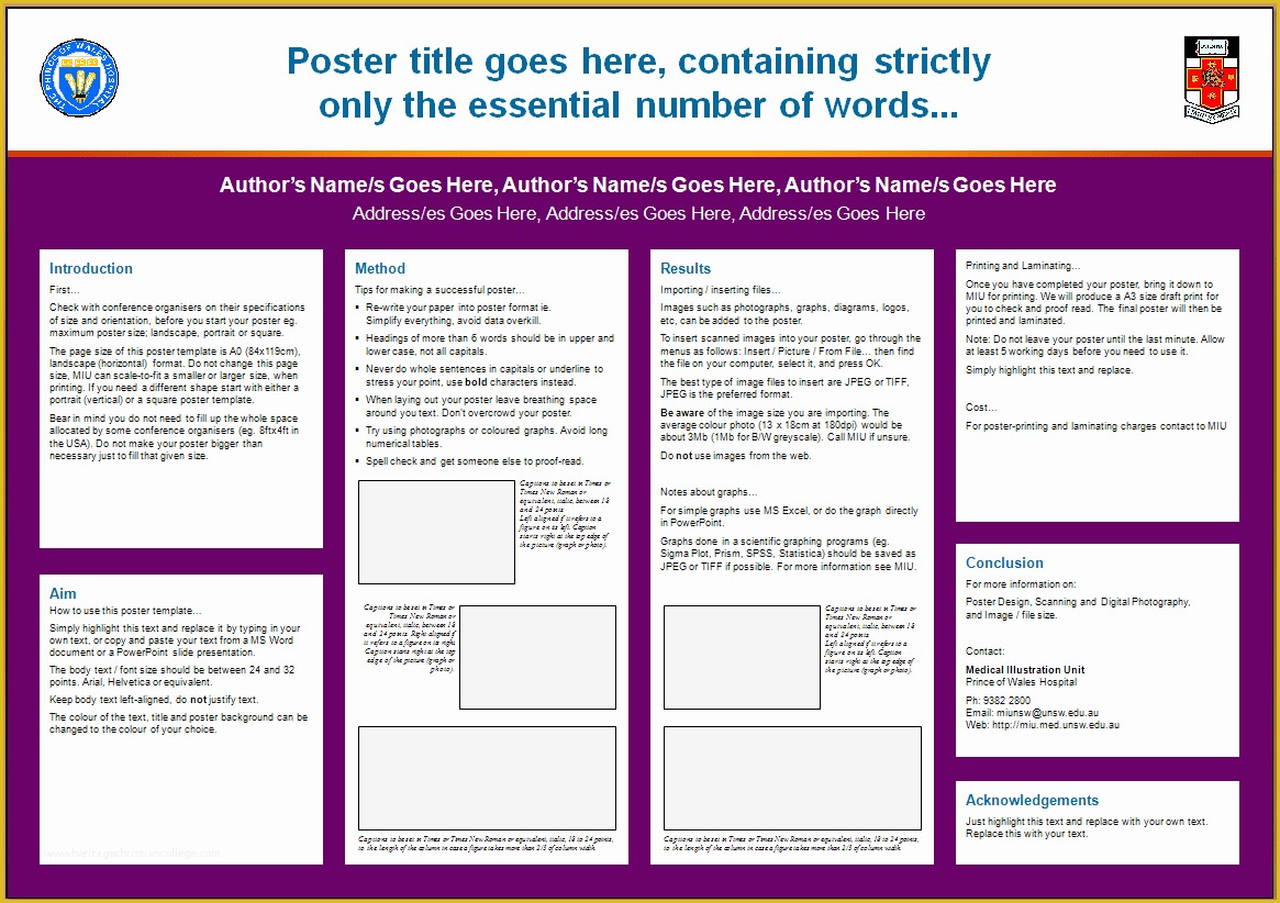 Academic Poster Template Free Of Academic Poster Presentation Template Templates Data