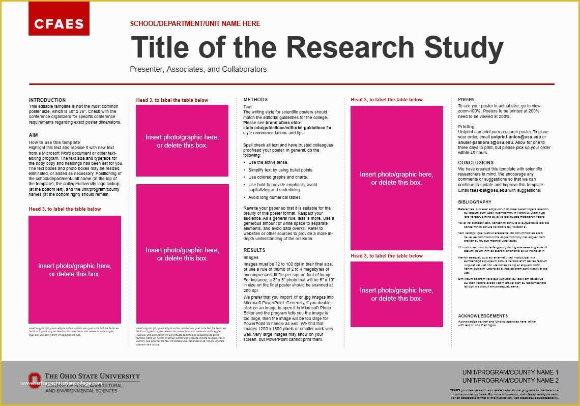Academic Poster Template Free Of Research Posters