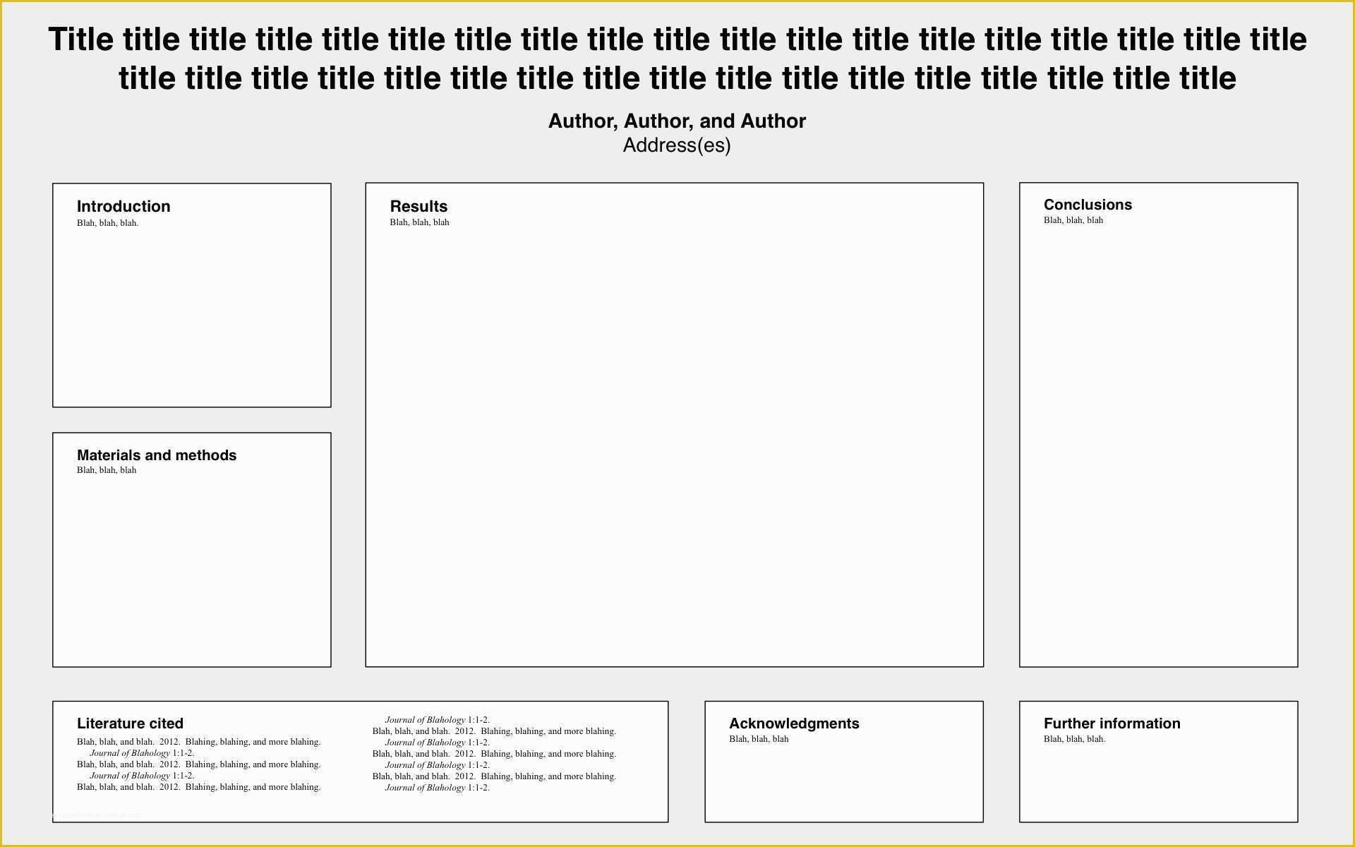 Academic Poster Template Free Of Templates for Conference Posters Colin Purrington