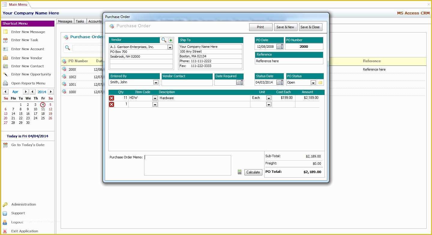 Access 2007 Database Templates Free Download Of Access Invoice Template Free