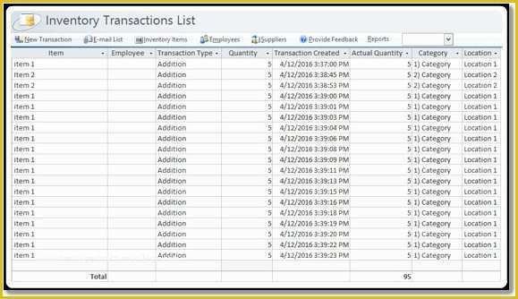 Access Inventory Database Template Free Of Access Inventory Database Template
