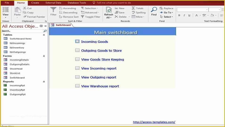 Access Inventory Database Template Free Of Access Inventory Management Control Templates for