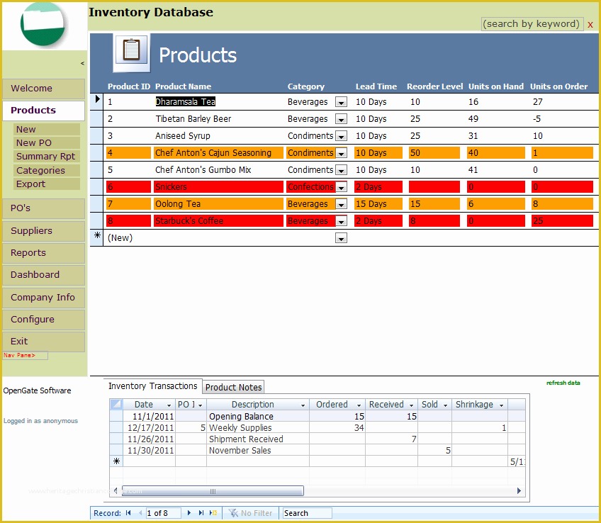 Access Inventory Database Template Free Of Microsoft Access Inventory Management Template