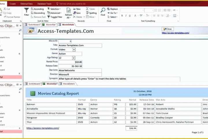 Access Payroll Database Template Free Download Of Movie Database Template for Access Microsoft Payroll List