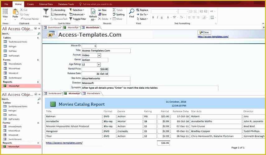 Access Payroll Database Template Free Download Of Movie Database Template for Access Microsoft Payroll List