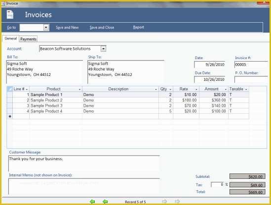 Access Templates Free Of Access Invoice Database