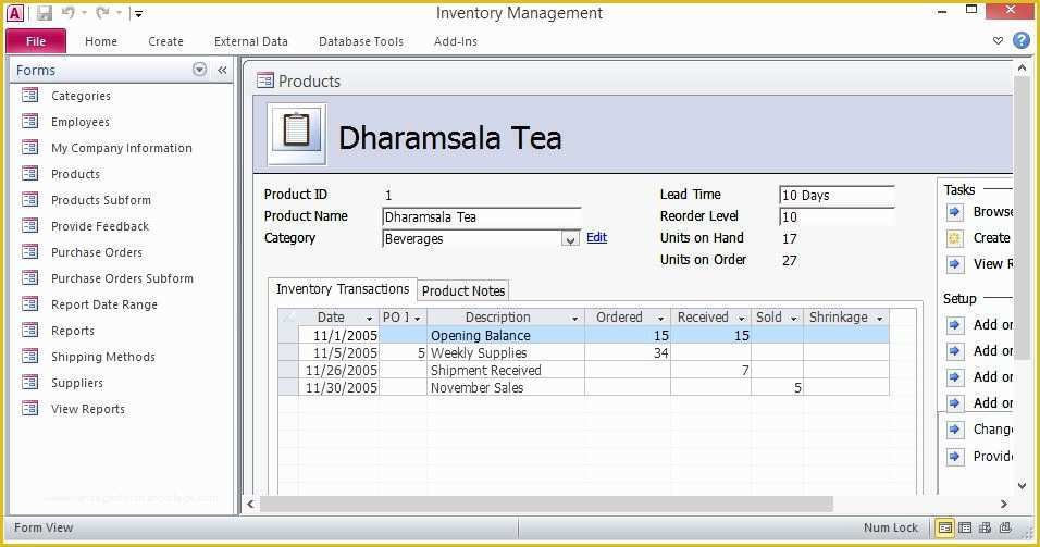 Access Templates Free Of Free Inventory Control forms Template for Microsoft Access