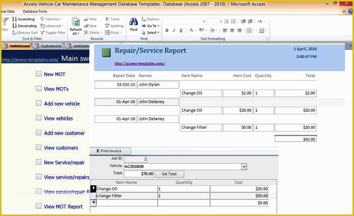 Access Templates Free Of Microsoft Access Templates and Database Examples