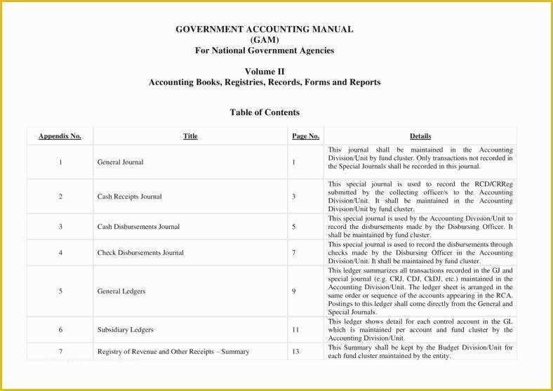 Accounting Manual Template Free Download Of 7 Accounting Journal Templates Pdf