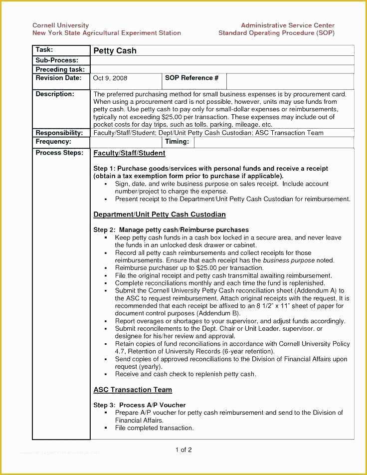 Accounting Manual Template Free Download Of Accounting sop Template Free sop Templates Procedure