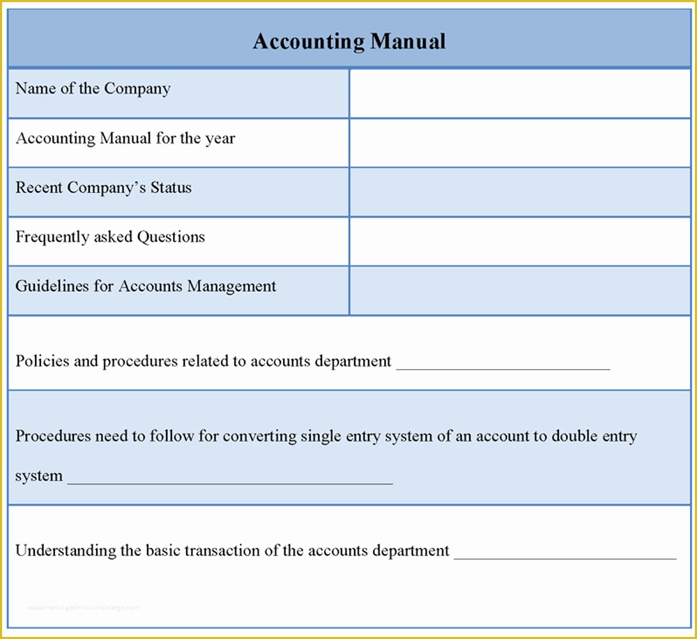 Accounting Manual Template Free Download Of Manual Template for Accounting Template Of Accounting