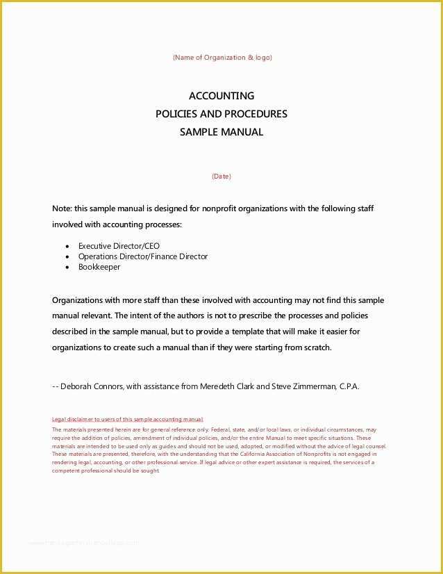 Accounting Policies and Procedures Template Free Of Accounting Policies and Procedures Template Free
