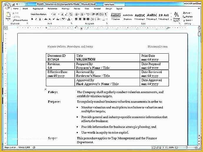 Accounting Policies and Procedures Template Free Of Accounting Template Excel Example Worksheet Restaurant