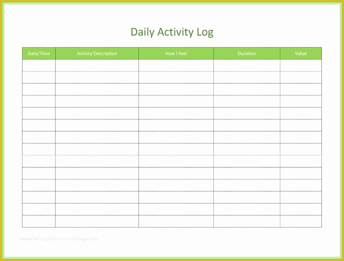 Activity Log Template Excel Free Download Of 5 Activity Log Templates to Keep Track Your Activity Logs