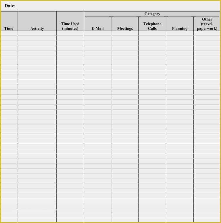 Activity Log Template Excel Free Download Of 7 Daily Activity Log Templates and Sheets Excel Word Pdf