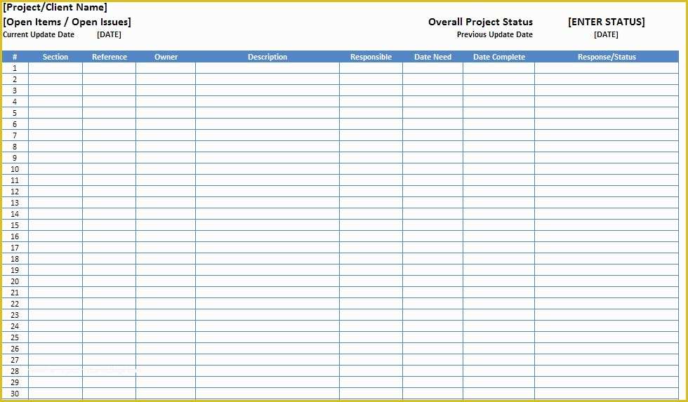 Activity Log Template Excel Free Download Of Open Items issues Log List Template Excel Xls