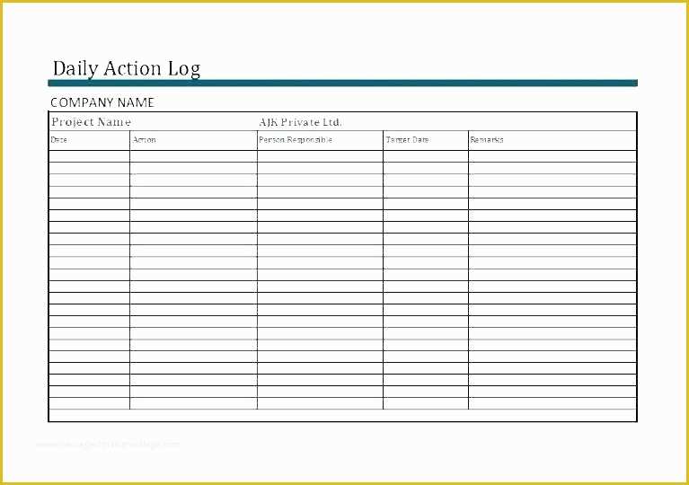 Activity Log Template Excel Free Download Of Template Template Excel Project Action Log Template