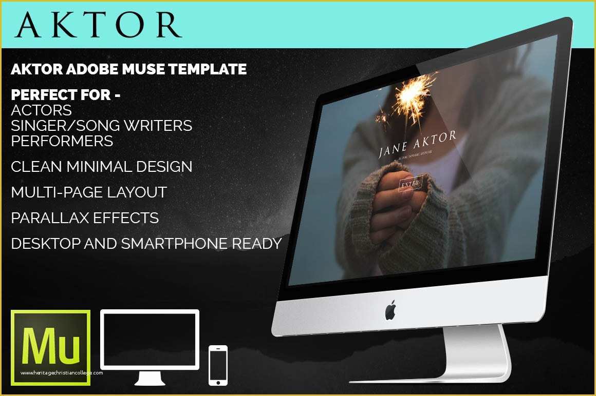 Actor Website Templates Free Of Aktor Adobe Muse Template Website Templates On