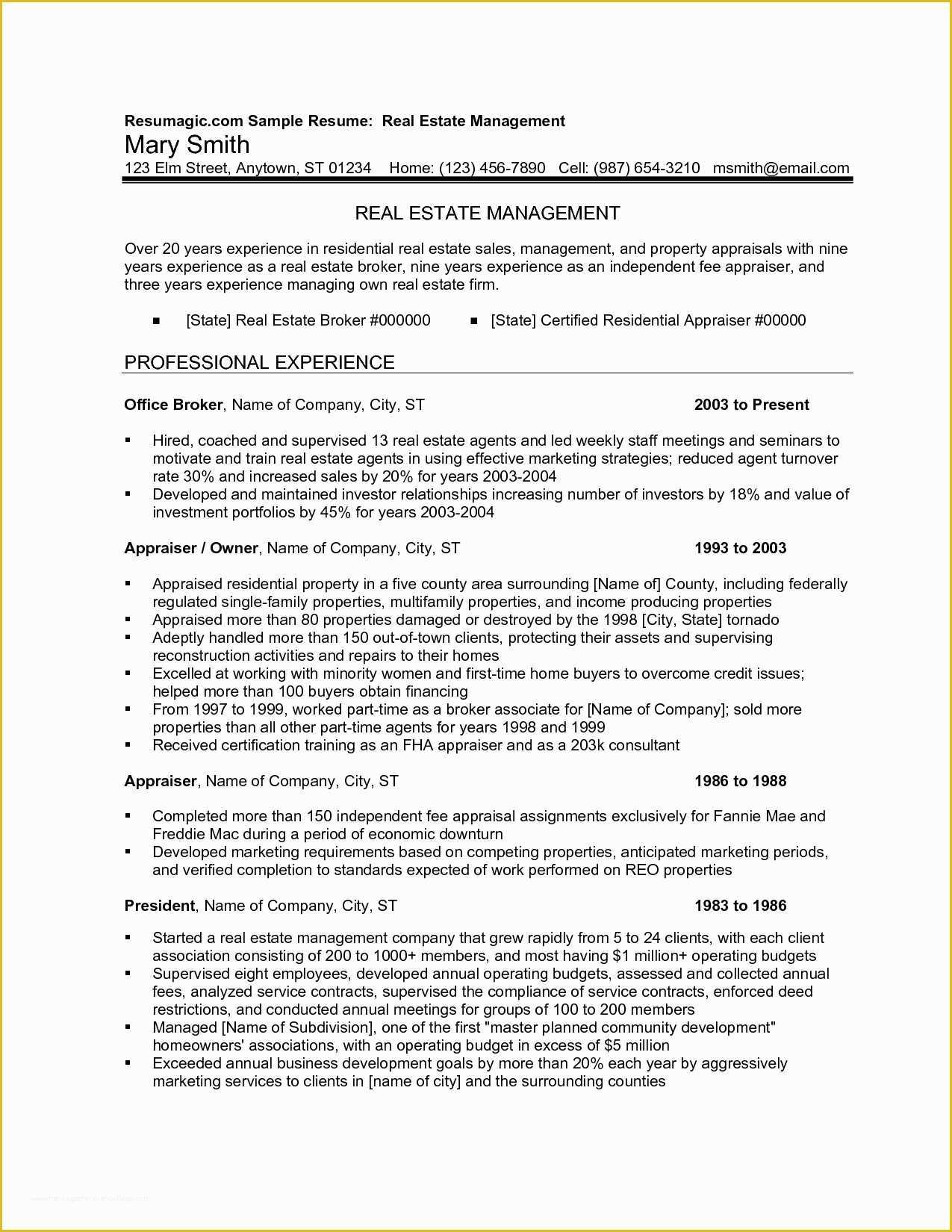 Actual Free Resume Templates Of Appraiseresume Sample Business Samples Templateseal Estate