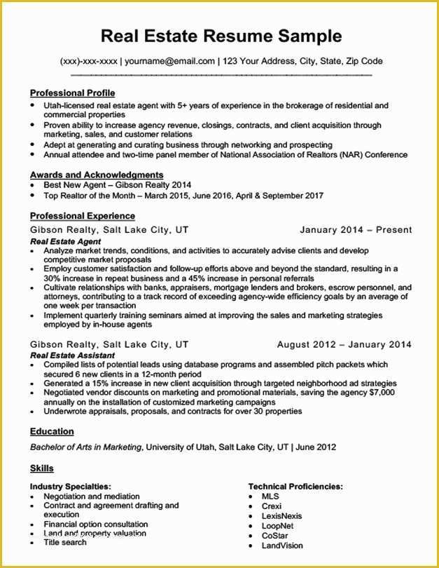 Actual Free Resume Templates Of Resume for Realtors Job Description Resume for Realtors