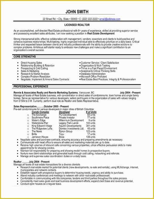 Actual Free Resume Templates Of top Real Estate Resume Templates &amp; Samples