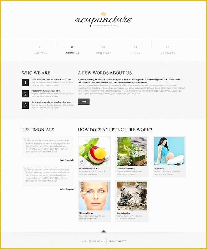 Acupuncture Website Template Free Of Acupuncture Health Responsive Website Template