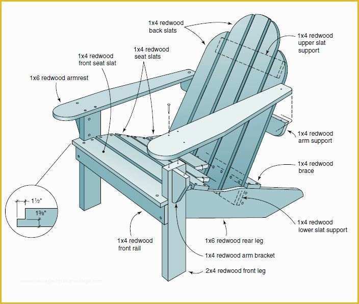 Adirondack Chair Template Free Of 3 Adirondack Chair Plans to Try This Season