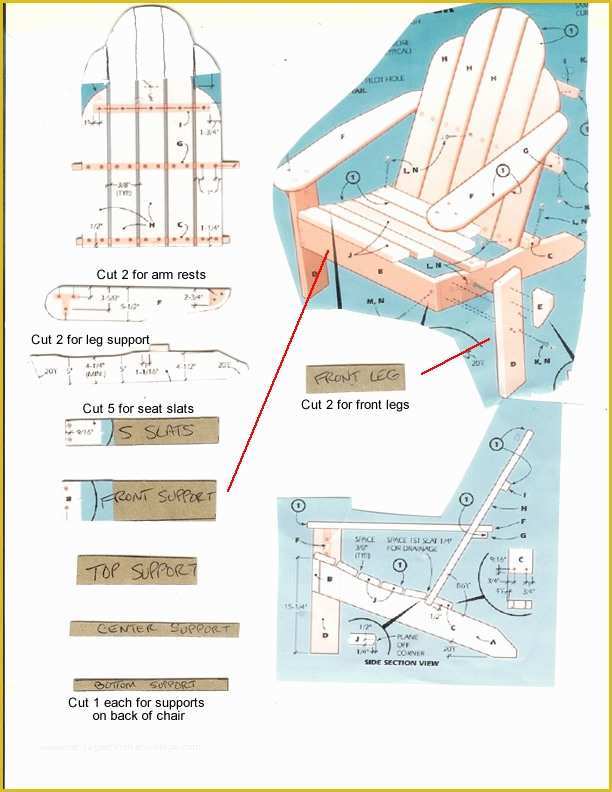 Adirondack Chair Template Free Of Grandpa Adirondack Chair Plans Full 