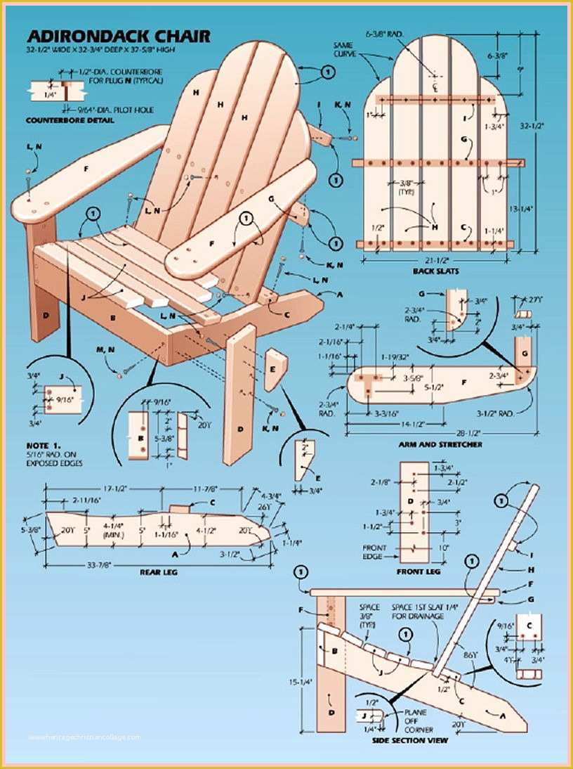 Adirondack Chair Template Free Of Diy Adirondack Chairs Plans Patterns Wooden Pdf Deck Bench