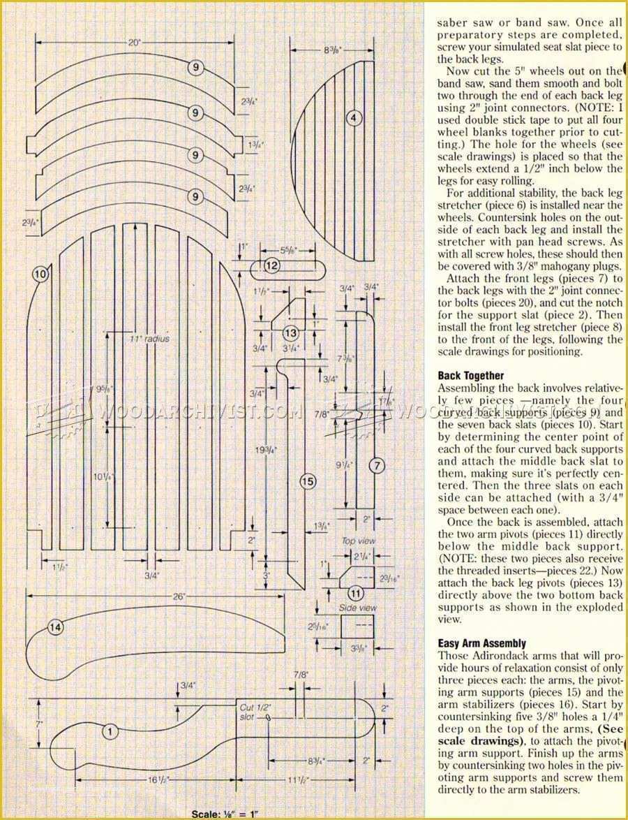 Adirondack Chair Template Free Of Folding Adirondack Chair Plans • Woodarchivist