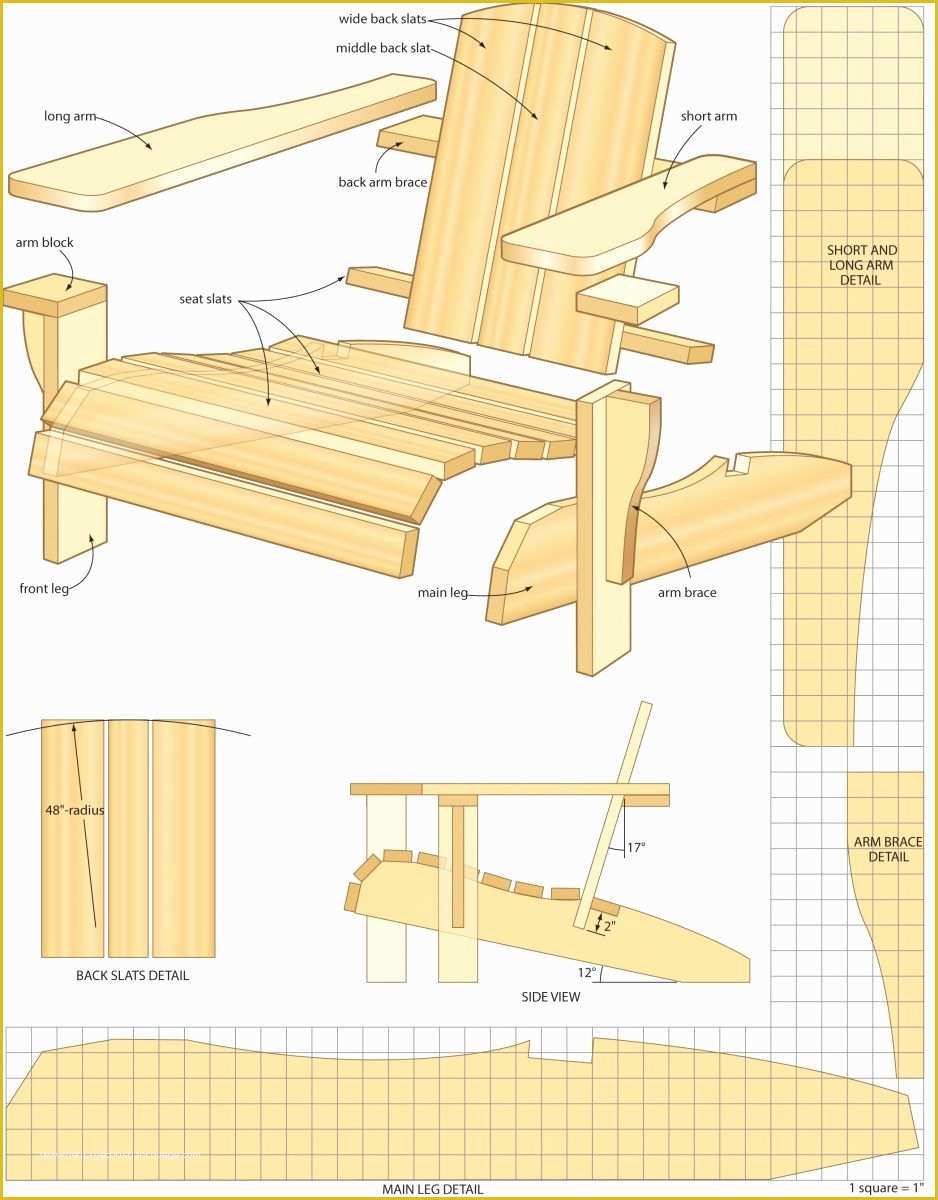 Adirondack Chair Template Free Of Free Woodworking Plans Adirondack Chair