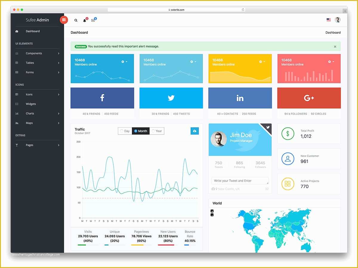 Admin Panel Template Free Download Of 29 Best Free Dashboard Templates for Admins 2019 Colorlib
