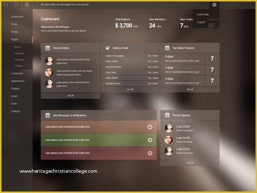 Admin Panel Template Free Download Of Admin Panel Template Psd
