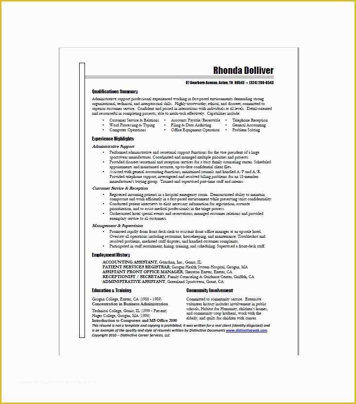 Administrative Resume Templates Free Of 20 Free Administrative assistant Resume Samples