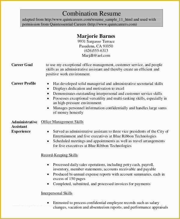Administrative Resume Templates Free Of 7 Senior Administrative assistant Resume Templates – Pdf
