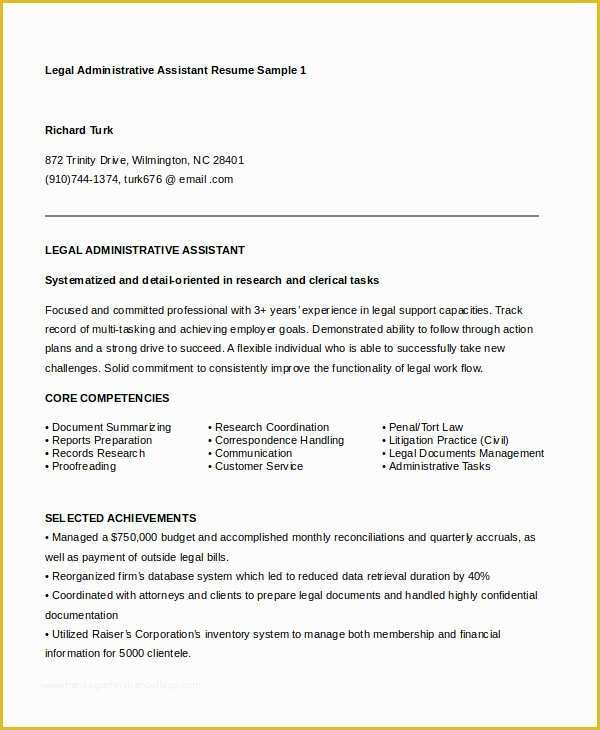 Administrative Resume Templates Free Of Administrative assistant Resume 16 Free Word Pdf Psd