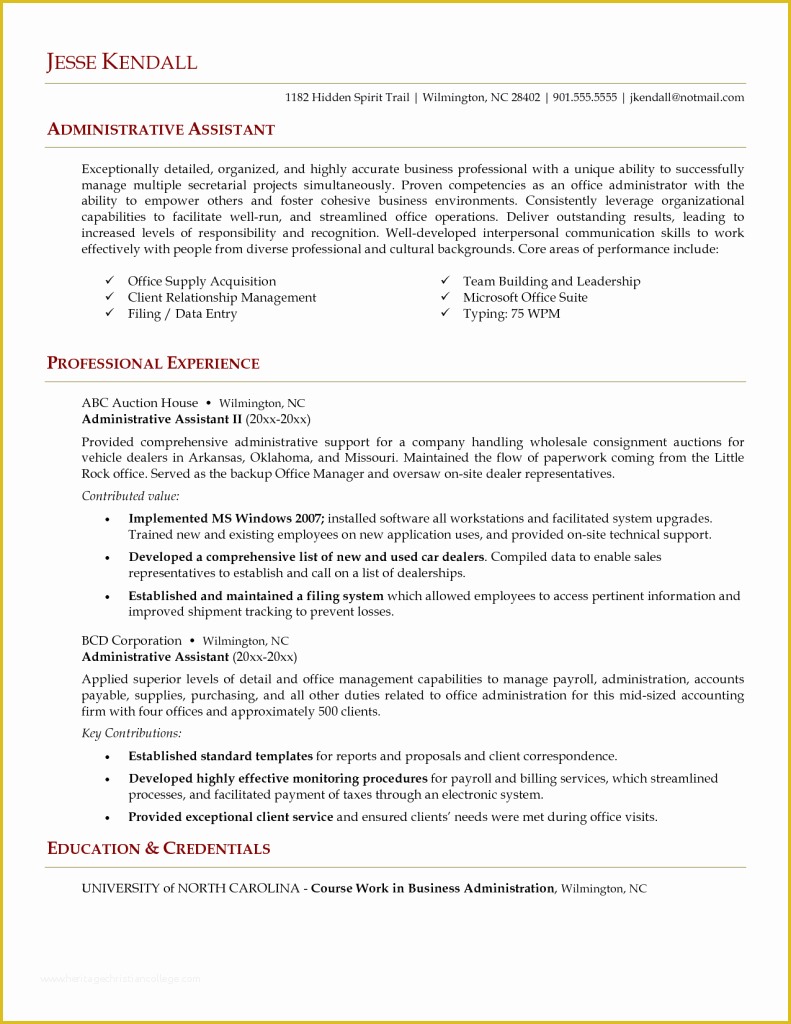 Administrative Resume Templates Free Of Administrative assistant Resume Resume Cv Example Template