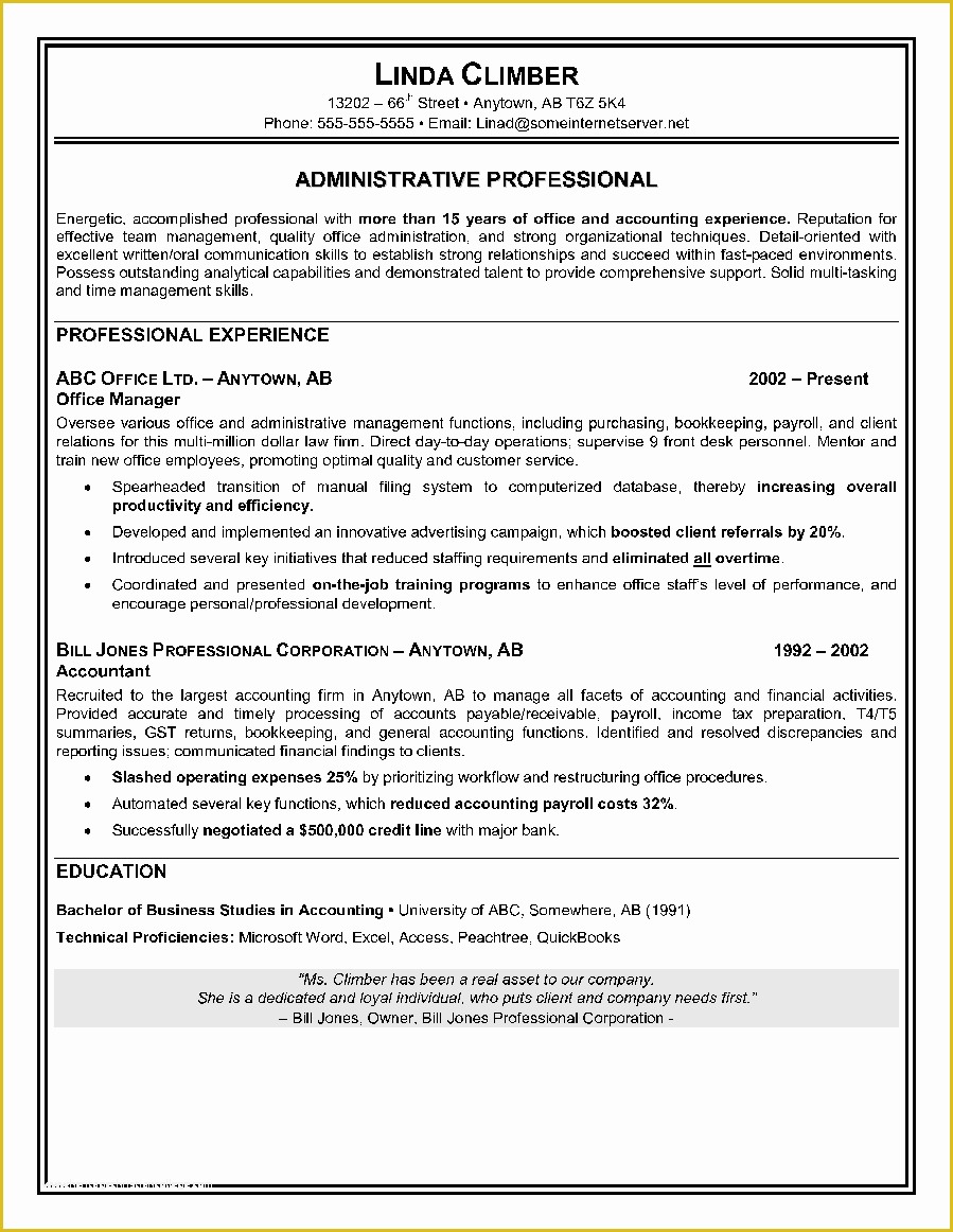 Administrative Resume Templates Free Of Administrative assistant Resume Sample Will Showcase