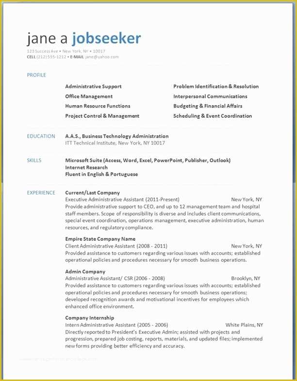 Administrative Resume Templates Free Of Cheeky Administrative assistant Resume Template Word